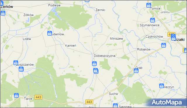 mapa Dobieszczyzna, Dobieszczyzna na mapie Targeo