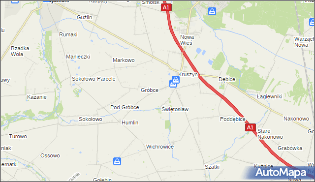 mapa Dobra Wola gmina Włocławek, Dobra Wola gmina Włocławek na mapie Targeo