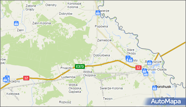 mapa Dobryłówka, Dobryłówka na mapie Targeo