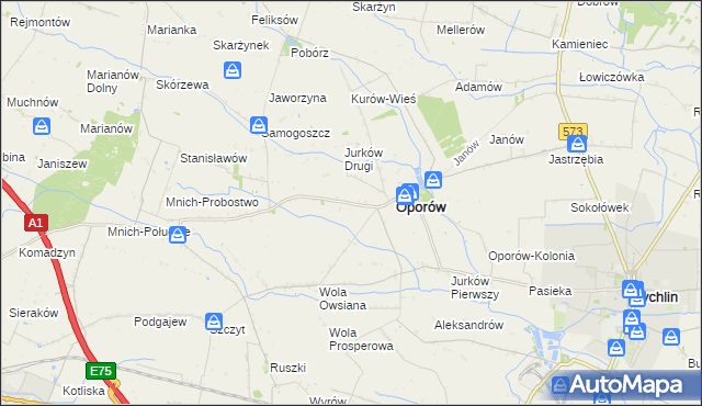 mapa Dobrzewy, Dobrzewy na mapie Targeo