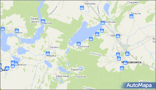 mapa Dominice, Dominice na mapie Targeo