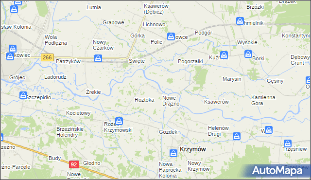 mapa Drążno-Holendry, Drążno-Holendry na mapie Targeo