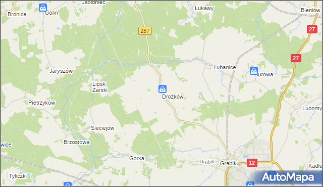 mapa Drożków, Drożków na mapie Targeo