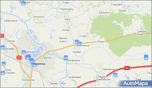 mapa Duńkowice, Duńkowice na mapie Targeo