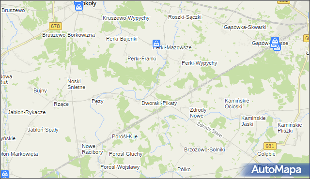 mapa Dworaki-Staśki, Dworaki-Staśki na mapie Targeo