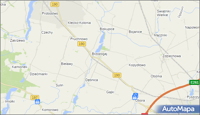 mapa Działyń gmina Kłecko, Działyń gmina Kłecko na mapie Targeo