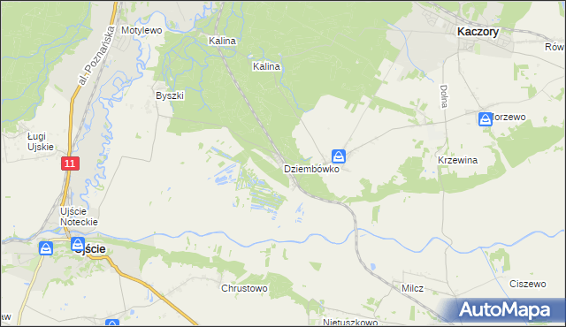 mapa Dziembówko, Dziembówko na mapie Targeo