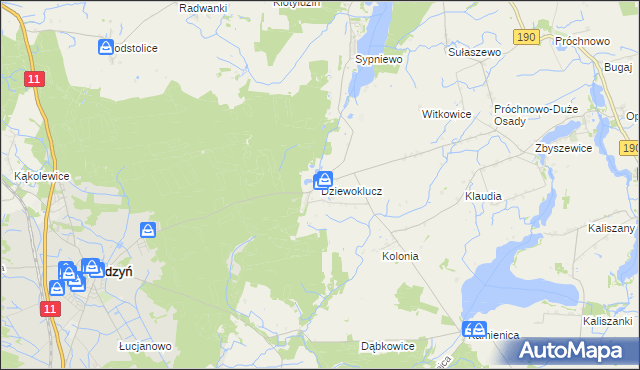 mapa Dziewoklucz, Dziewoklucz na mapie Targeo