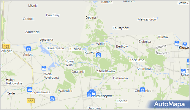 mapa Eligiów, Eligiów na mapie Targeo