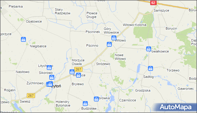 mapa Faliszewo, Faliszewo na mapie Targeo