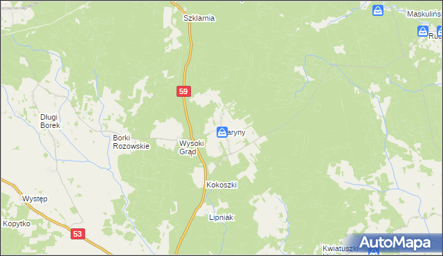 mapa Faryny, Faryny na mapie Targeo