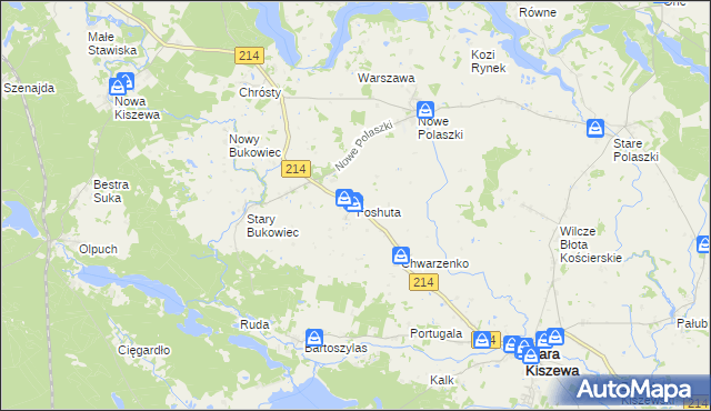 mapa Foshuta, Foshuta na mapie Targeo