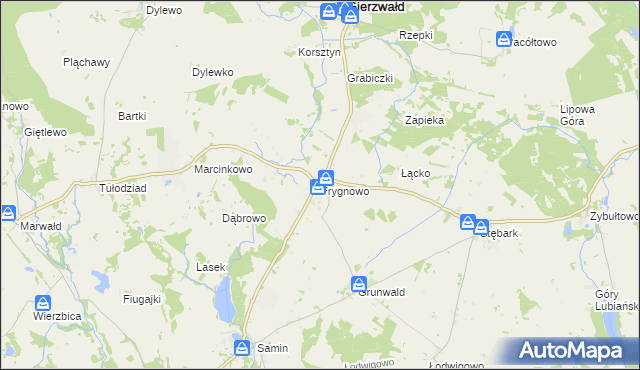 mapa Frygnowo, Frygnowo na mapie Targeo