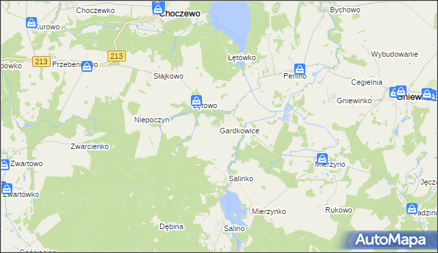 mapa Gardkowice, Gardkowice na mapie Targeo