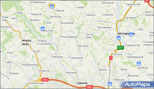 mapa Garliczka, Garliczka na mapie Targeo