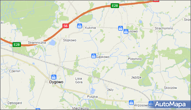 mapa Gąskowo, Gąskowo na mapie Targeo