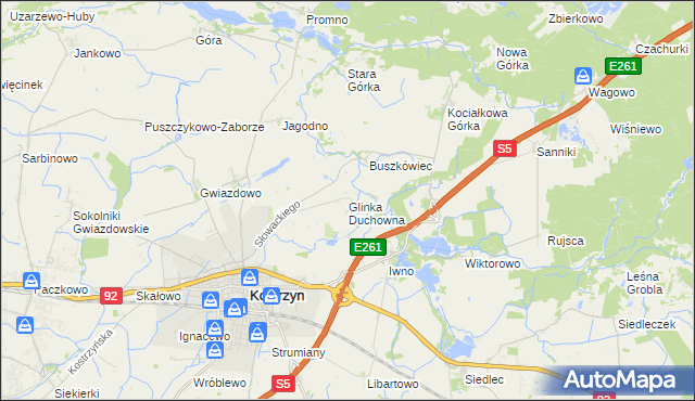 mapa Glinka Duchowna, Glinka Duchowna na mapie Targeo