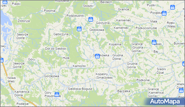 mapa Głobikówka, Głobikówka na mapie Targeo