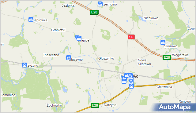 mapa Głuszynko, Głuszynko na mapie Targeo
