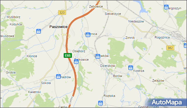 mapa Gniewków, Gniewków na mapie Targeo