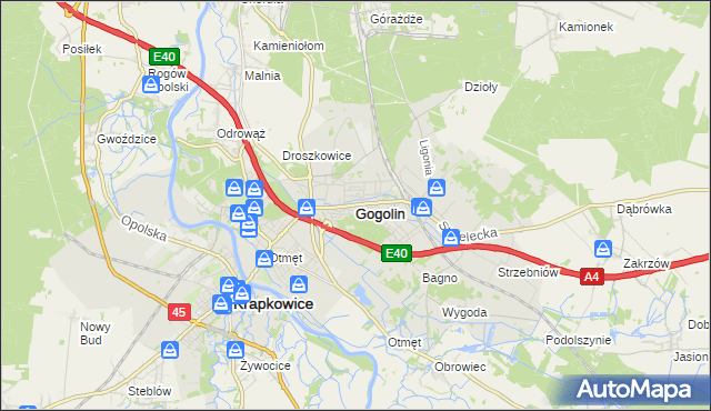 mapa Gogolin powiat krapkowicki, Gogolin powiat krapkowicki na mapie Targeo