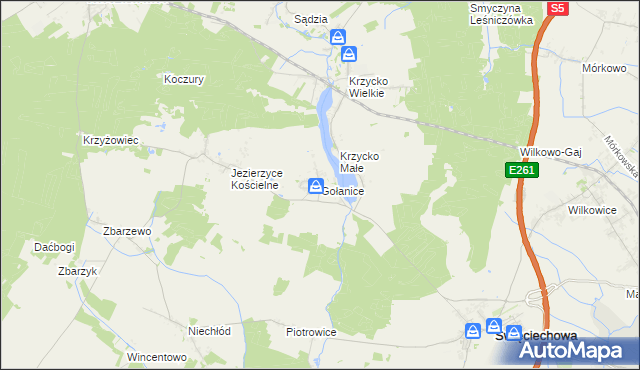 mapa Gołanice, Gołanice na mapie Targeo