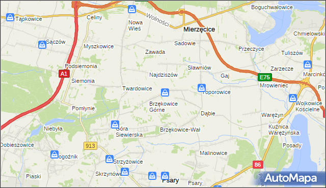 mapa Goląsza Górna, Goląsza Górna na mapie Targeo