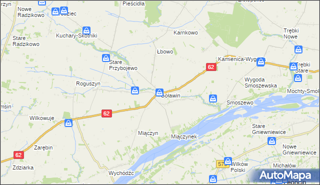 mapa Goławin, Goławin na mapie Targeo