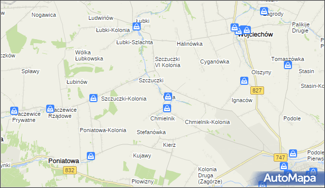 mapa Góra gmina Wojciechów, Góra gmina Wojciechów na mapie Targeo