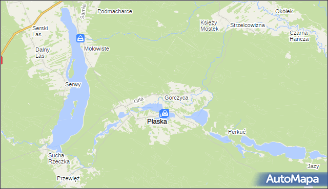 mapa Gorczyca, Gorczyca na mapie Targeo