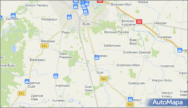mapa Gorzewo gmina Sierpc, Gorzewo gmina Sierpc na mapie Targeo