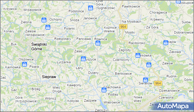 mapa Gorzków gmina Wieliczka, Gorzków gmina Wieliczka na mapie Targeo