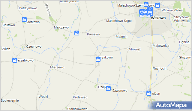 mapa Gorzykowo, Gorzykowo na mapie Targeo