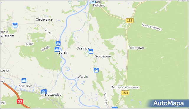 mapa Gościnowo, Gościnowo na mapie Targeo