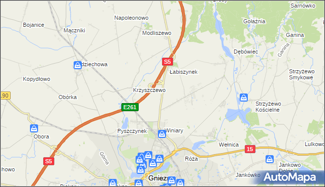 mapa Goślinowo, Goślinowo na mapie Targeo