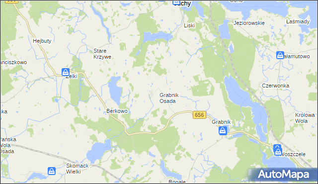 mapa Grabnik Osada, Grabnik Osada na mapie Targeo