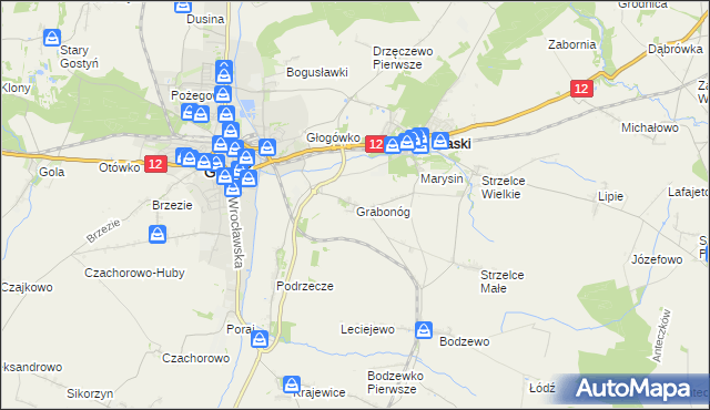 mapa Grabonóg, Grabonóg na mapie Targeo