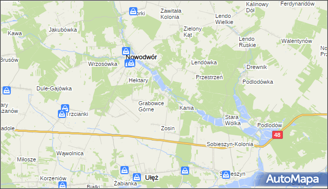 mapa Grabowce Dolne, Grabowce Dolne na mapie Targeo