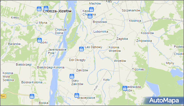 mapa Grabowiec gmina Łaziska, Grabowiec gmina Łaziska na mapie Targeo