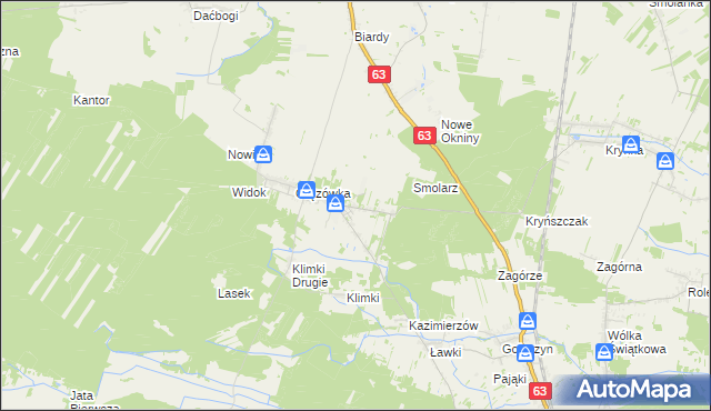 mapa Gręzówka-Kolonia, Gręzówka-Kolonia na mapie Targeo