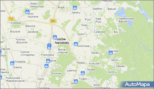 mapa Grochowe, Grochowe na mapie Targeo