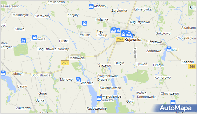 mapa Grochowiska gmina Izbica Kujawska, Grochowiska gmina Izbica Kujawska na mapie Targeo