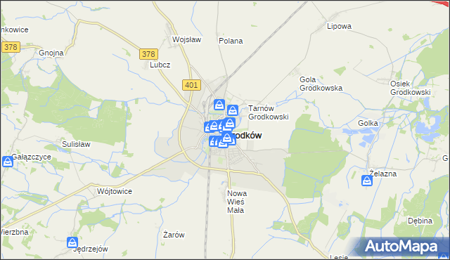 mapa Grodków powiat brzeski, Grodków powiat brzeski na mapie Targeo