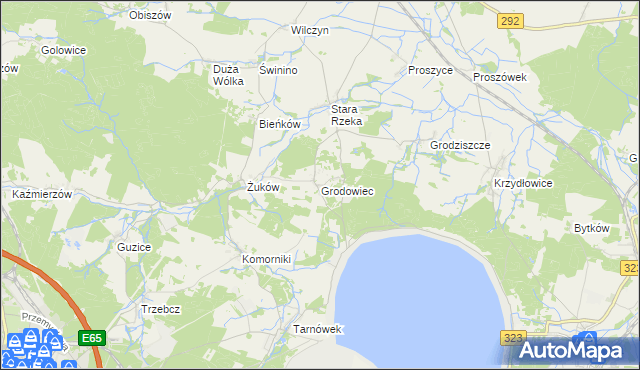 mapa Grodowiec, Grodowiec na mapie Targeo