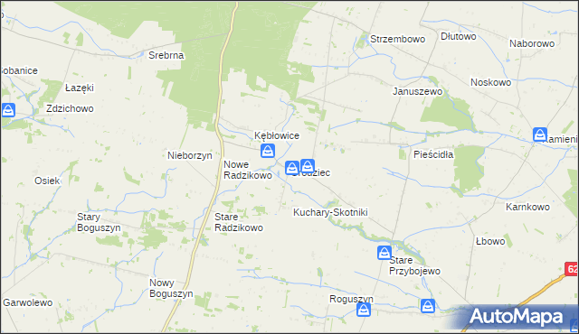 mapa Grodziec gmina Czerwińsk nad Wisłą, Grodziec gmina Czerwińsk nad Wisłą na mapie Targeo