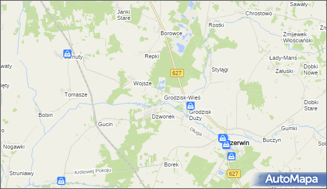 mapa Grodzisk-Wieś, Grodzisk-Wieś na mapie Targeo