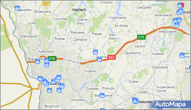 mapa Gumna, Gumna na mapie Targeo