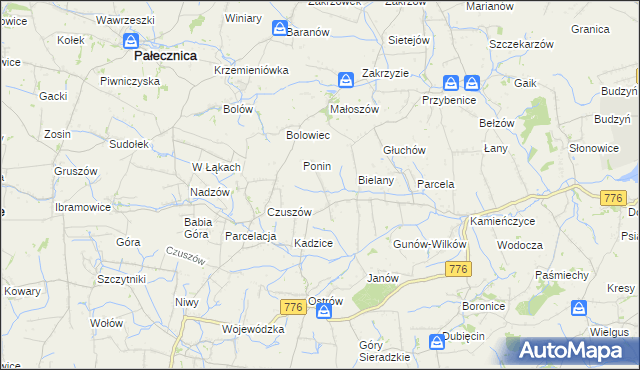 mapa Gunów-Kolonia, Gunów-Kolonia na mapie Targeo
