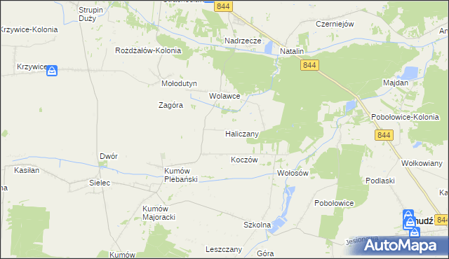 mapa Haliczany, Haliczany na mapie Targeo
