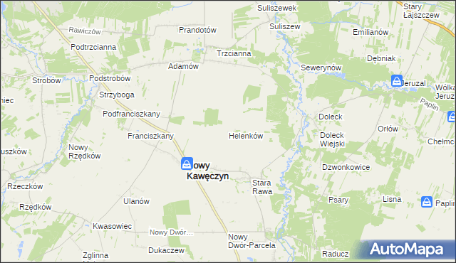 mapa Helenków, Helenków na mapie Targeo